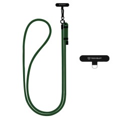 Snur pentru telefon, carabina, durabil, ajustabil, nailon impletit, universal - forest green foto