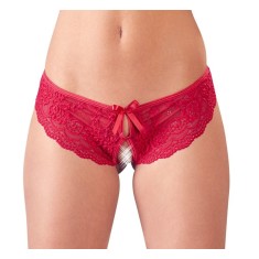 Chilotei din dantela elastica, cu decupaj in zona intima , Orion, rosu - XL