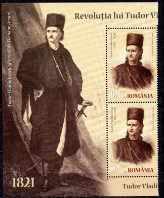 ROMANIA 2021, Revolutia lui Tudor Vladimirescu, serie neuzata, MNH, 2328 foto