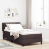 VidaXL Pat boxspring cu saltea Maro &icirc;nchis 80 x 200 cm țesătură 3339992
