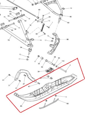 Ski negru Ski Doo Cod Produs: MX_NEW 505073281SK foto