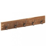 VidaXL Cuier de hol cu 5 c&acirc;rlige, 100x2,5x15 cm, lemn masiv reciclat