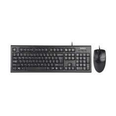 Kit Tastatura + Mouse A4Tech KR8520D, Wired, Taste Numerice, USB, 800 DPi, Senzor Optic, 3 Butoane, Scroll, Negru