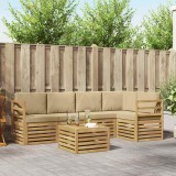 vidaXL Set de canapele de exterior 6 pcs Alb și Bej 59 x 59 x 37 cm 3391858