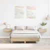 Gossi cadru de pat fara saltea stejar sonoma 140x190cm lemn prelucrat