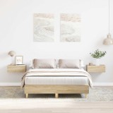 VidaXL Cadru de pat fără saltea Stejar Sonoma 140x190cm Lemn prelucrat