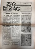 Zig Zag Magazin nr 6 aprilie 1990 Almanah Carti Bibliofilie romana pagini 16 coperti brosate