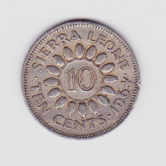 Moneda Sierra Leone 10 Centi 1964 - KM#19 VF