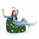 Fotoliu Puf Bean Bag tip Para XL Bufnite Verde, Updeco