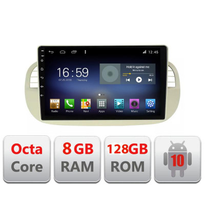 Navigatie dedicata Fiat 500 intre anii 2007-2015 Android radio gps internet Lenovo Octa Core 4+64 LTE Kit-fiat500+EDT-E609 CarStore Technology foto