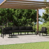 Set mobilier de gradina cu perne, 6 piese, antracit, aluminiu GartenMobel Dekor, vidaXL