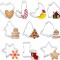 Forme pentru Fursecuri Craciun Koken, Otel inoxidabil, Set 10 forme de taiat prajituri, Model Craciun, Argintiu