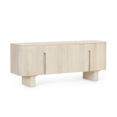 Comoda TV 4 usi lemn mango natur Serapis 140x40x58 cm