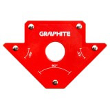 Vinclu magnetic pentru sudura Graphite 102 x 155 x 17 mm, 45&deg; si 90&deg;