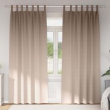 Perdele cu perdele 2 pcs Gri taupe 245 x 140 cm Poliester