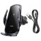 Suport auto Hoco cu Incarcare Wireless 15W, Quick Charge, cleme automate cu senzor infrarosu, rotire 360&deg;,