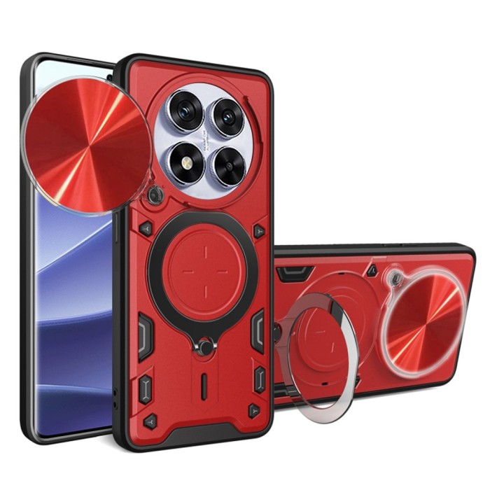 Techsuit - CamGuard Pro - Xiaomi Redmi Note 14 Pro 5G / Poco X7 - Red