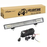 Cumpara ieftin Kit Proiector LED Bar Universal, pentru Offroad, 288W, 51cm lungime, Cablaj Releu si Switch On Off inclus, 27.000 Lumeni, Rezistent la apa IP67, 12V-2