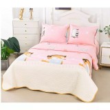Cumpara ieftin Set Cuvertura de Pat din Bumbac, 3 Piese cu Model - PIT237