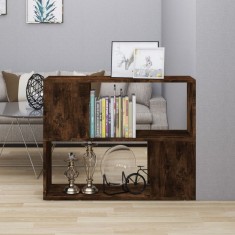 vidaXL Bibliotecă/Separator de cameră, stejar fumuriu, 80x24x63 cm