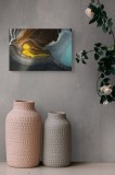 Tablou Canvas Abstract \"Culorile Timpului &icirc;n Tăr&acirc;mul Viselor\", 39 x 26 cm, CMCLASS