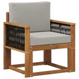 vidaXL Canapea Medie pentru Exterior Lemn Solid de Acacia natural 3438830