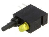 Comutator apăsare galben SPDT 0,5A/60VAC