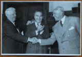 Fotografie din anii 50; Mihail Sadoveanu si Petru Groza