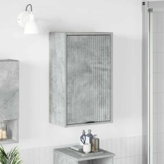 vidaXL Dulap de Baie cu ușă Gri beton 39 x 23.5 x 65 cm Lemn compozit 883387