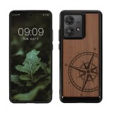 Husa Kwmobile pentru Motorola Edge 40 Neo, Maro, Lemn, KWM000022OB001C, Silicon, Carcasa