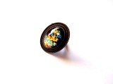 inel sticla cu motiv floral 38141