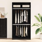vidaXL Dulap cu raft Stejar negru 100 x 50 x 200 cm Lemn compozit