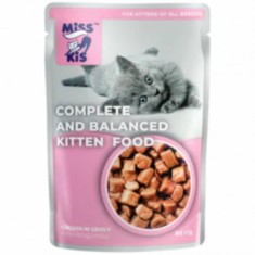 Miss Kis, hrana umeda pentru pisici, junior, pui in jeleu, 100 g