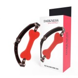 DARKNESS - RED BONE SILICONE GAG, DARKNESS BONDAGE