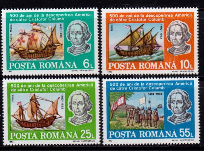 RO 1992 LP 1296 &quot;500 ani descoperirea Americii&quot;,serie , MNH