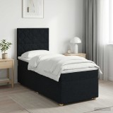 Cumpara ieftin Pat boxspring cu saltea cu headboard Negru 80 x 200 cm Tesatura