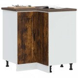 Dulap baza colt bucatarie Gossi Porto, stejar fumuriu 75.5x75.5x81.5cm, lemn prelucrat, picioare reglabile, depozitare