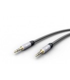 Cablu audio jack stereo 3.5 mm tata - 3.5 mm tata dublu ecranat 3m
