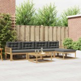 vidaXL Set de canapele de exterior 6 pcs Alb și antracit 3386336