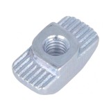 Piuliță oțel pentru profile 8mm cu cuplu crescător