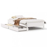 Cumpara ieftin Cadru pat fara saltea, alb, 90x190 cm, lemn masiv de pin