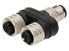 Adaptor T M12 Tată-M12 Mamă x2, DeviceNet/CANopen