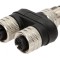 Adaptor T M12 Tată-M12 Mamă x2, DeviceNet/CANopen