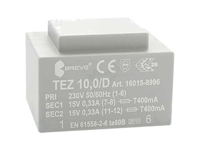 Transformator &amp;icirc;ncapsulat 10VA 230V 15V foto