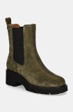 Camper botine Milah femei, culoarea verde, cu toc drept, K400575-014