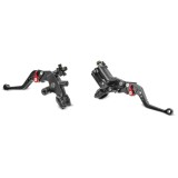Manete Moto Universale 22mm, CNC Aluminiu, Frana si Ambreiaj Cablu, Reglabile - Ghidon Motocicleta