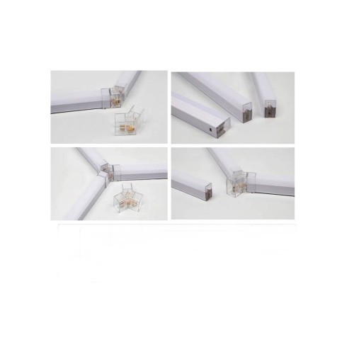 Conector pentru LED tub tip T5 Drept/ V/L/Y/T/ Cod: CON-HEX Automotive TrustedCars