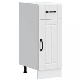 Dulap Baza Bucatarie Lucca Alb Lemn 30x46x81.5cm, Picioare Reglabile, Spatiu Depozitare