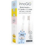 InnoGIO GIOGiraffe &amp; GIORabbit Spare Heads Transparent capete de schimb pentru periuta de dinti pentru copii GIOGiraffe &amp; GIORabbit Sonic Toothbrush 2
