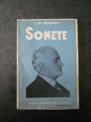 I. GR. PERIETEANU - SONETE (1963, prima editie) foto